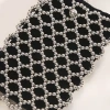 Cross-border retro heavy industry metal woven handbag, perforated crystal beaded pearl bag, single-shoulder hand-carry crossbody bag Application Scenario
